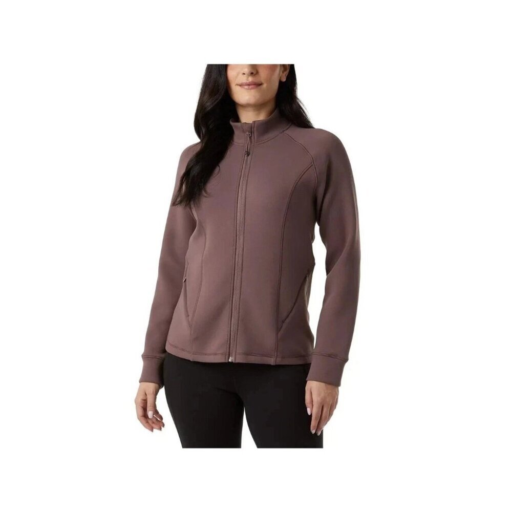NWOT 32 Degrees Cool Heat Women's XL Purple Scuba Jacket Full Zip